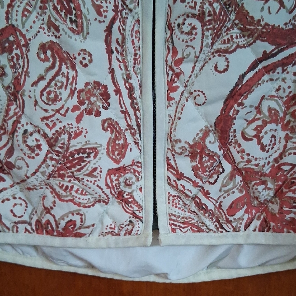 Coldwater Creek Red and Cream Vest - Picture 5 of 8